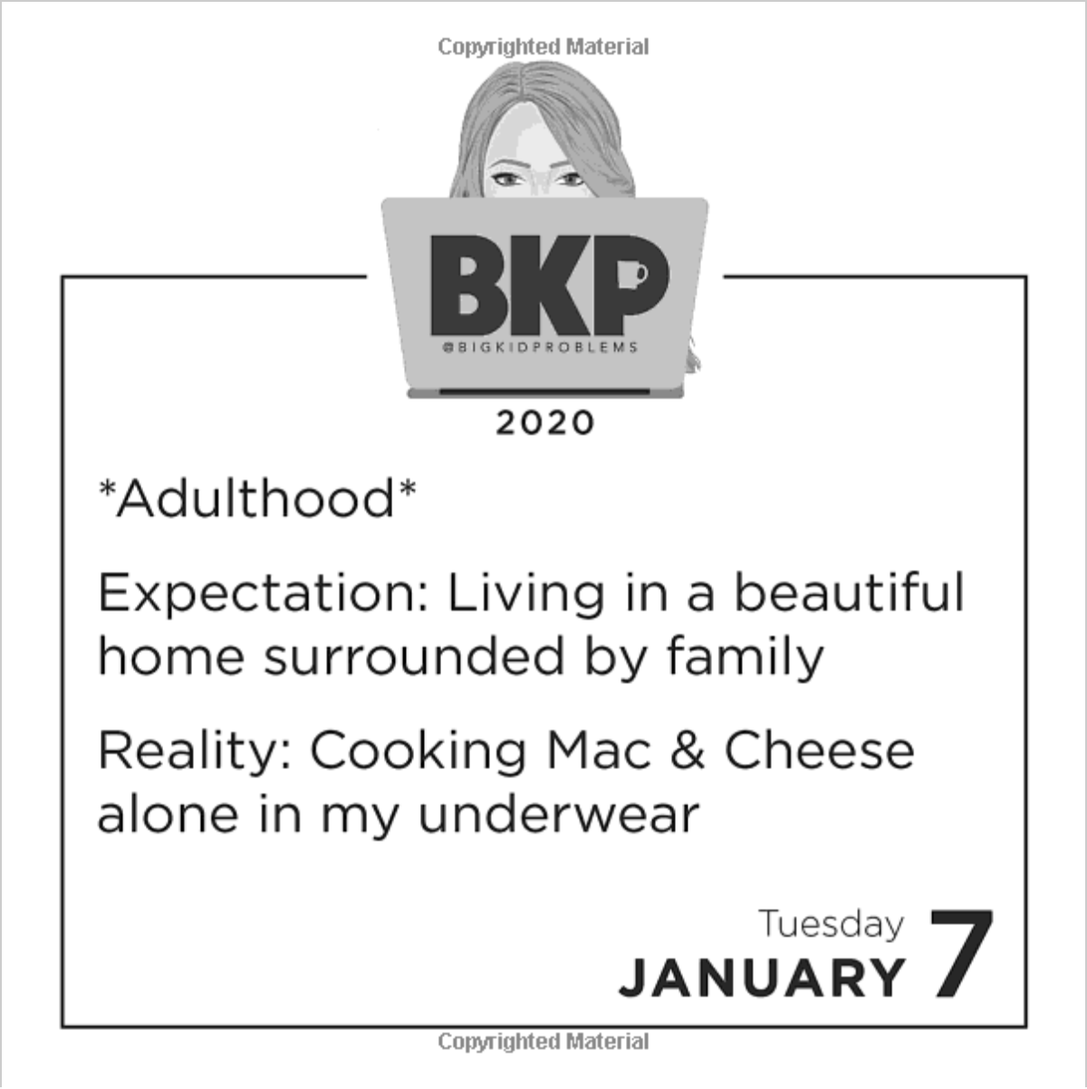 BigKidProblems 2020 Day-to-Day Calendar